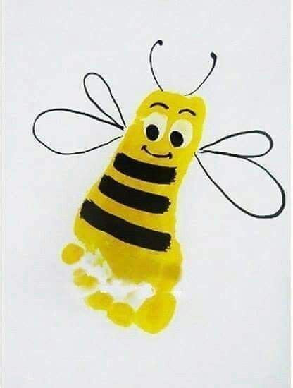Bee Handprint Art In 2021 Bee Handprint Handprint Art Letter B Crafts
