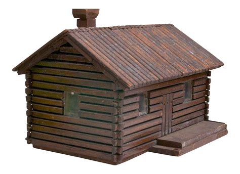 Vintage Handmade Log Cabin Model Log Cabin Decor Cabin Tiny Log Cabins