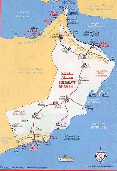 Detailed Tourist Map Of Oman Oman Asia Mapsland Maps Of The World