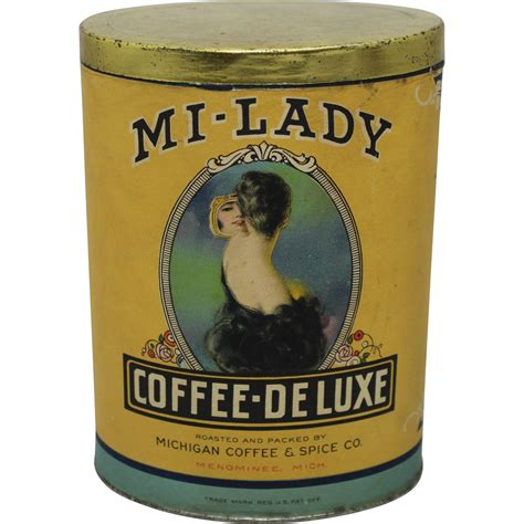 1920's 'Mi-Lady Coffee-Deluxe' Coffee Container | Coffee container, Coffee, Container