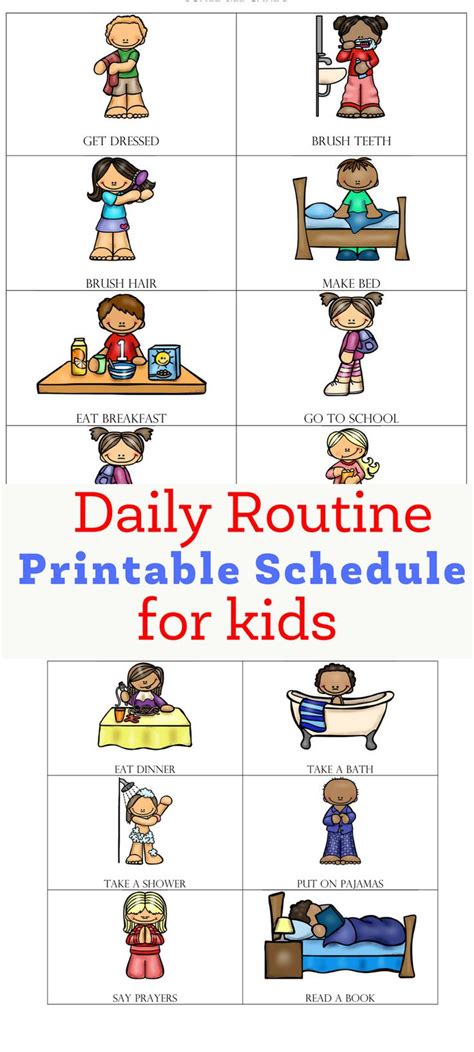 How to stay consistent with a printable daily schedule for kids. Best 25+ Schedules for kids ideas on Pinterest | Kids schedule chart, Kids schedule and Daily ...