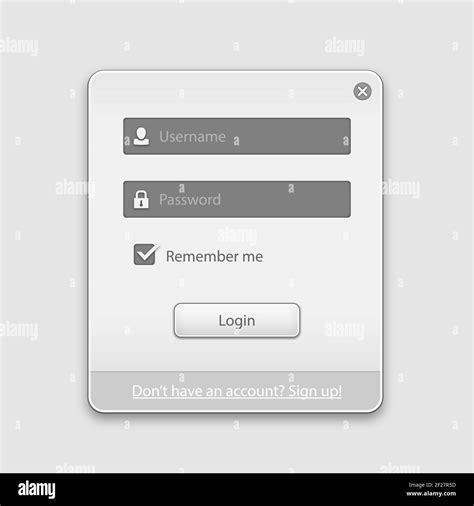 Login Ui Black And White Stock Photos And Images Alamy