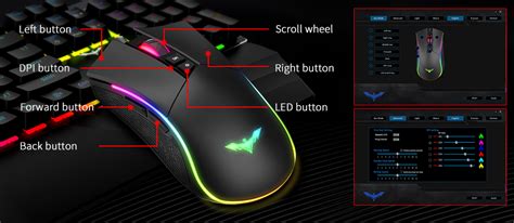 Havit Ms732 Rgb Gaming Mouse With 6400 Dpi Programmable Color