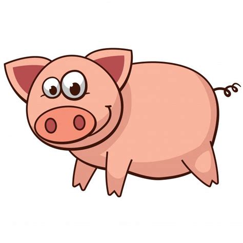 Personagem De Desenho Animado Porco Vetor Premium Personagens De