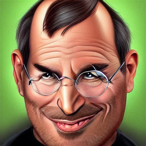 Steve Jobs Caricature By Tiago Hoisel