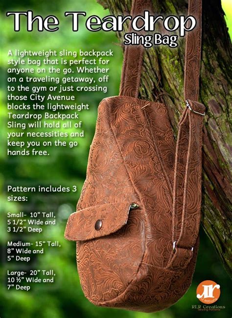 The Teardrop Sling Bag Pdf Sewing Pattern 3 Sizes Included Etsy