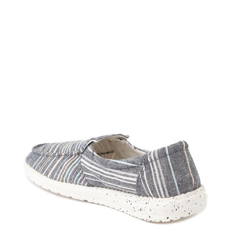 We're the usa distributors of hey dude shoes and we make amazingly comfortable shoes for men and women. Womens Hey Dude Misty Slip On Casual Shoe - Navy | Journeys