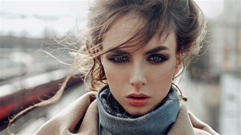 women face brunette blue eyes smoky eyes victoria vishnevetskaya women model face long hair