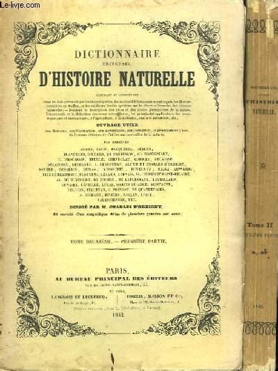 Dictionnaire Universel Dhistoire Naturelle Tome 2 En 2 Volumes By D