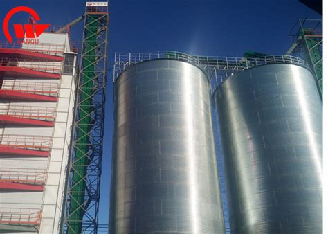 Vertical 20 10000t Metal Silos For Grain Storage Hot Dip Galvanized Grain Silo