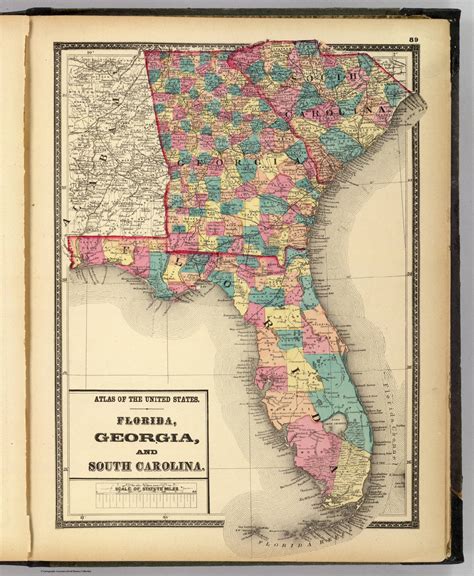 Florida Georgia And South Carolina David Rumsey Historical Map