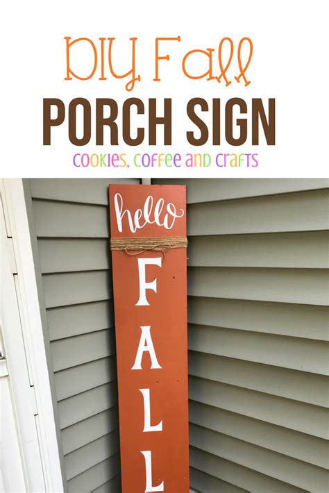 Fall Porch Sign Cookies Coffee And Crafts