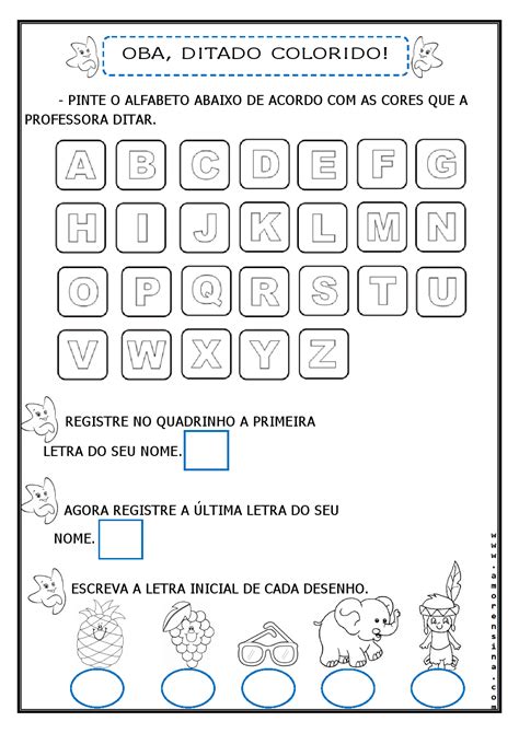 Escola Saber Atividades Portugu S Ano Alfabeto