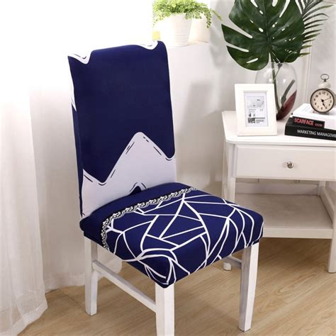 Modern Creative Print Chair Cover Spandex Wedding Seat Covers Elastic