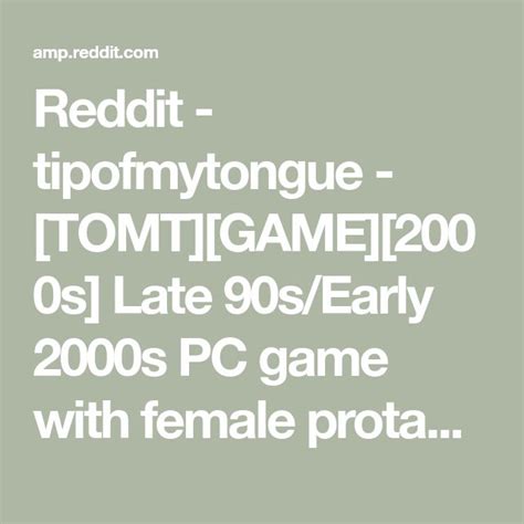 Reddit Tipofmytongue Tomt Game 2000s Late 90searly 2000s Pc