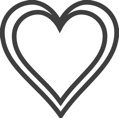 Double Heart Outline Clip Art At Vector Clip Art Online