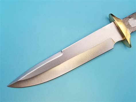 Knife Making 8 Large Bowie Blade Blank Full Tang Diy W Brass Double