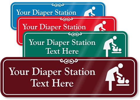 Diaper Station Bathroom Signs Baby Changing Room Signs