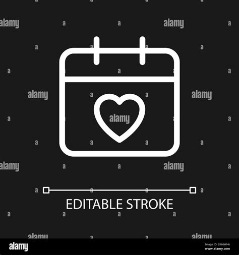 Health checkup appointment pixel perfect white linear ui icon for dark