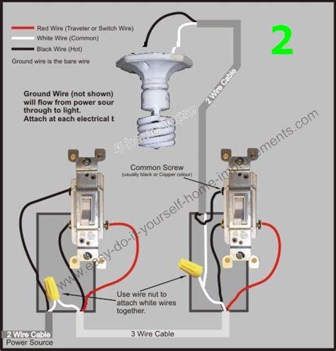 Double Switch 3 Way Wiring 3 Way Switch Wiring Diagram And Schematic