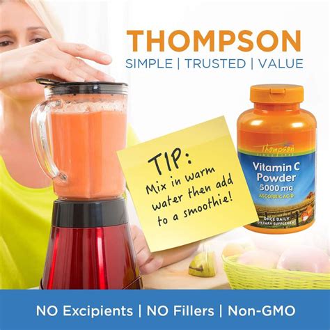 Vitamin c powder is easy to use and uniquely formulated to support immunity, energy, & skin. Thompson Vitamin C Powder | 5000mg | 100% Pure Ascorbic ...