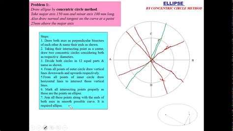 Zoom Engineering Drawing Conic Section Ellipse Youtube