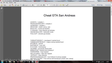 Gta San Andreas All Cheat Codes Pdf File Download Renewbiz