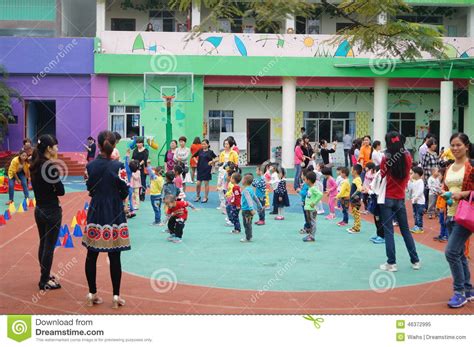Kindergarten Parent Child Activities Editorial Image Image Of Chinese