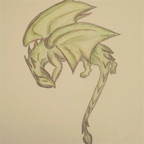 Dragon Colored Pencil Humanoid Sketch Art Colored Pencils