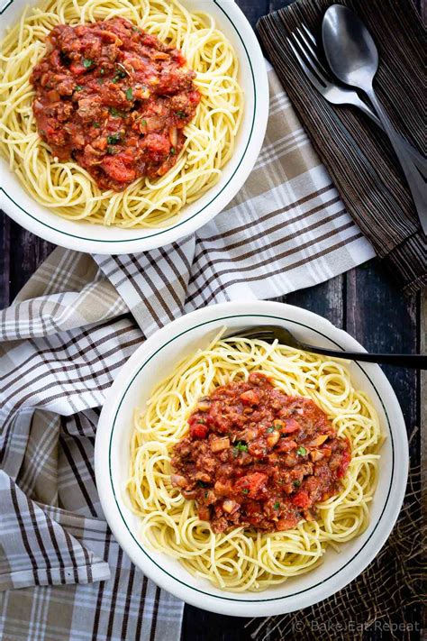 Homemade Spaghetti Sauce Bake Eat Repeat