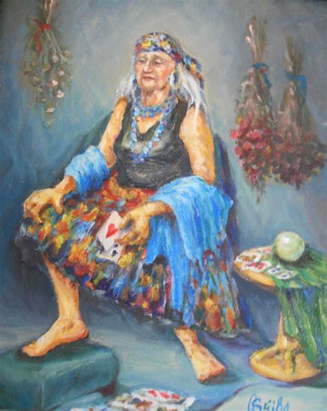 Old Gypsy By Olena Skiba Artwork Painting Art