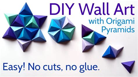 Diy Paper Wall Art With Origami Pyramid Pixels Easy