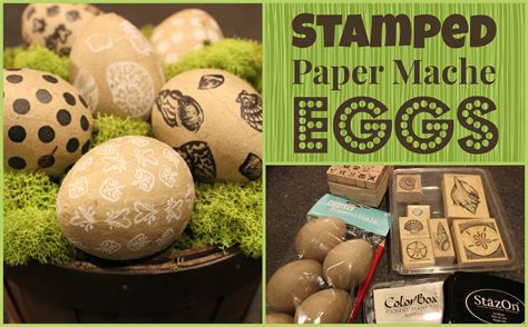 Diy Easter Project Stamped Paper Mache Eggs