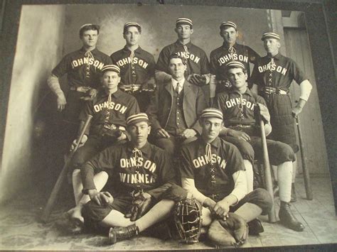 1890 S Cabinet Card Photo Johnson Baseball Team Gloves Painting By