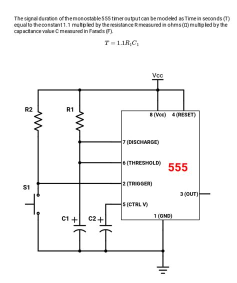 Scheme It Monostable 555 Timer Circuit