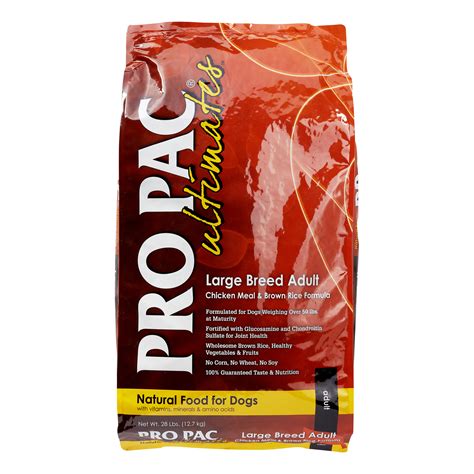 Though pro pac only offers dry dog foods, there is a decent bit of variety. Pro Pac Ultimates Chicken Meal & Brown Rice Formula Large ...