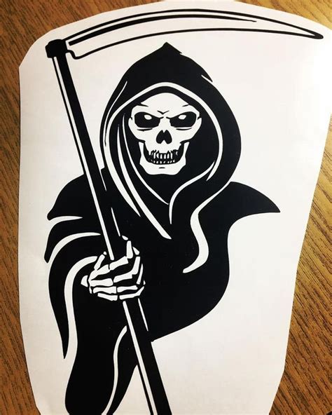 Grim Reaper Waterproof Vinyl Stickers Decal Etsy In 2021 Grim
