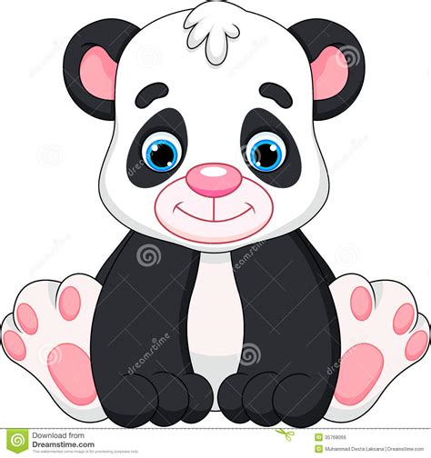 Cute Baby Panda Cartoon Royalty Free Stock Image Image
