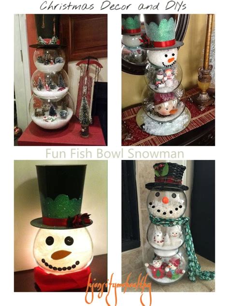 Fish Bowl Snowman Globes This Is So Cool Fun Fishbowl Snowmen