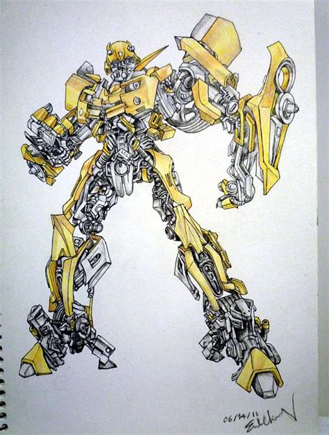 Simple Transformers Bumblebee Drawing