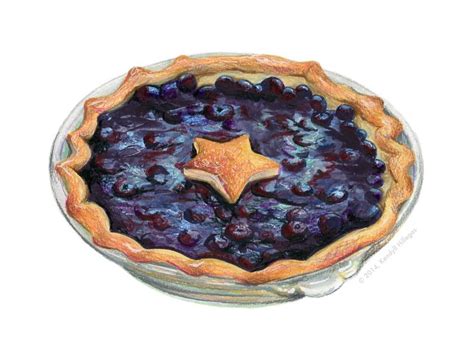 Blueberry Pie 2014 By Kendyll Hillegas 9x12 Watercolor Pencil