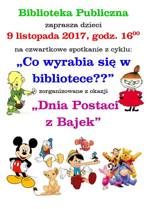 Dzień Postaci Z Bajek Plakat