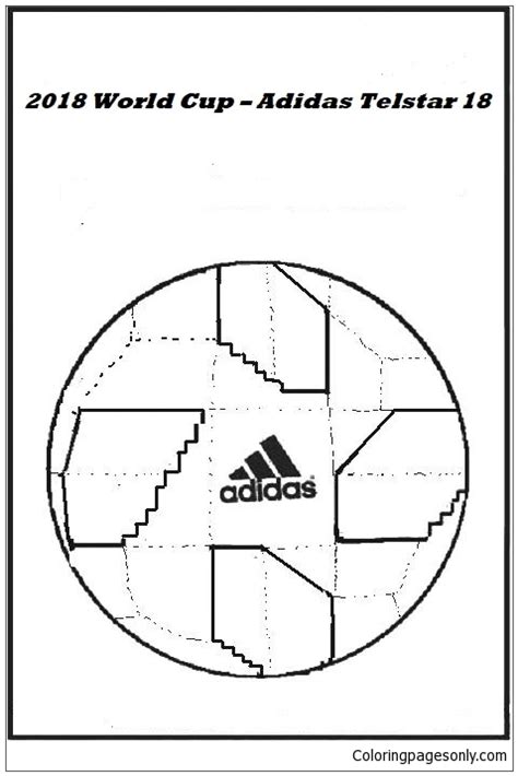 2018 World Cup Ball Coloring Page Free Printable Coloring Pages