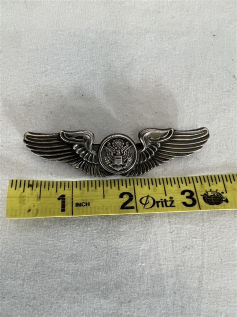 Ww2 Us Army Air Force Usaaf Air Crew Wing Badge Pin 3 Inch Ns Meyers Ebay