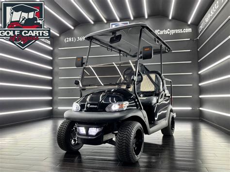 2021 Electric Trojan Ev Non Lifted 4 Seater Black Golf Carts Of Cypress