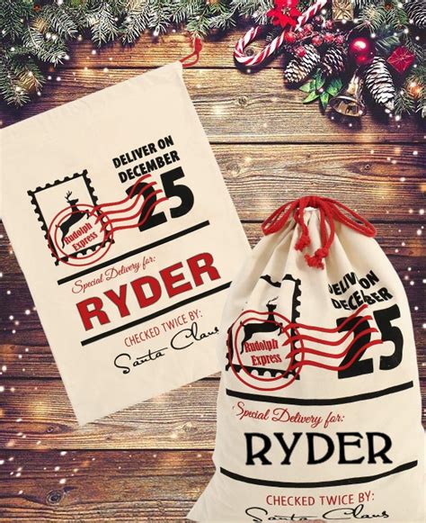 Personalized Santa Sack Reindeer Express Santa Sack | Etsy | Christmas gift sack, Personalised 