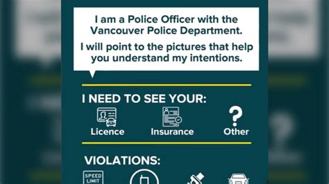 Vancouver Police Introduce Visor Cards To Facilitate Communication