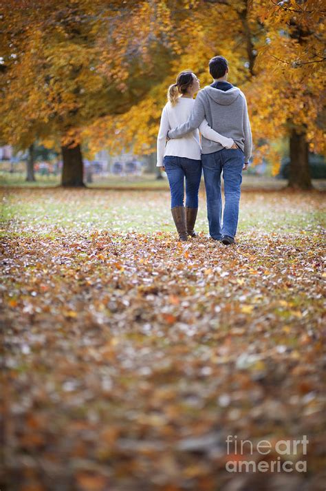Romantic Couple On An Autumn Walk Photograph By Lee Avison Fine Art