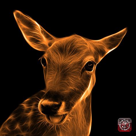 Orange Deer 0401 F Digital Art By James Ahn