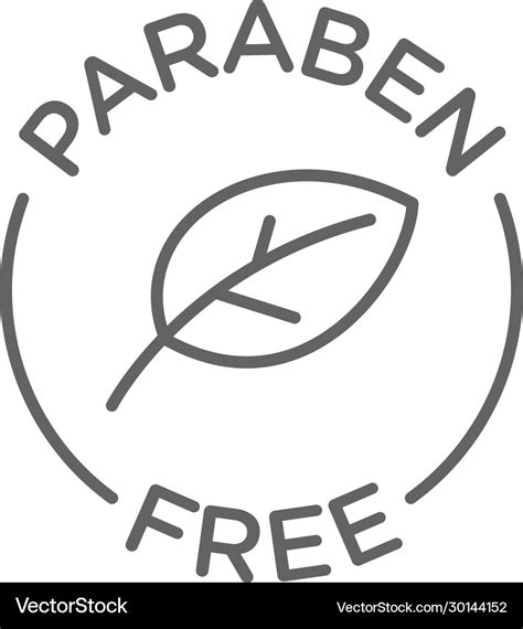 Paraben Free Icon Cosmetic Label Royalty Free Vector Image